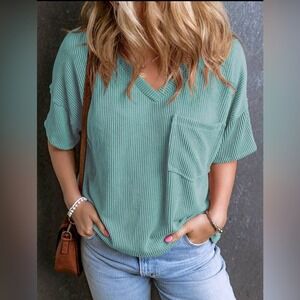 CILKOO Oversized Twisted Threaded Short Sleeve T-Shirt